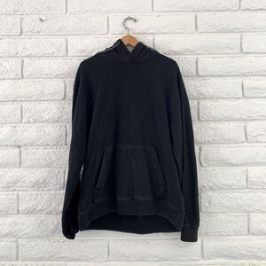 UO Heavy Weight Inside Out Hoodie Sweatshirt Black Medium